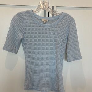 Pilcro Light Blue Textured Short Sleeve Tee